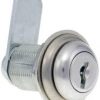 DISC TUMBLER CAM LOCK 1-1/8" CHROME KEYED ALIKE