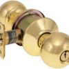 US LOCK 2010 SERIES ENTRY KNOBSET 2-3/8" BACKSET BALL KNOB SC1 BRASS