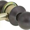 US LOCK 2010 SERIES PASSAGE LOCKSET 2-3/8" BACKSET BALL KNOB OIL RUBBED BRONZE